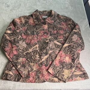 Analogy Women's Multicolor Quilted Paisley Blazer